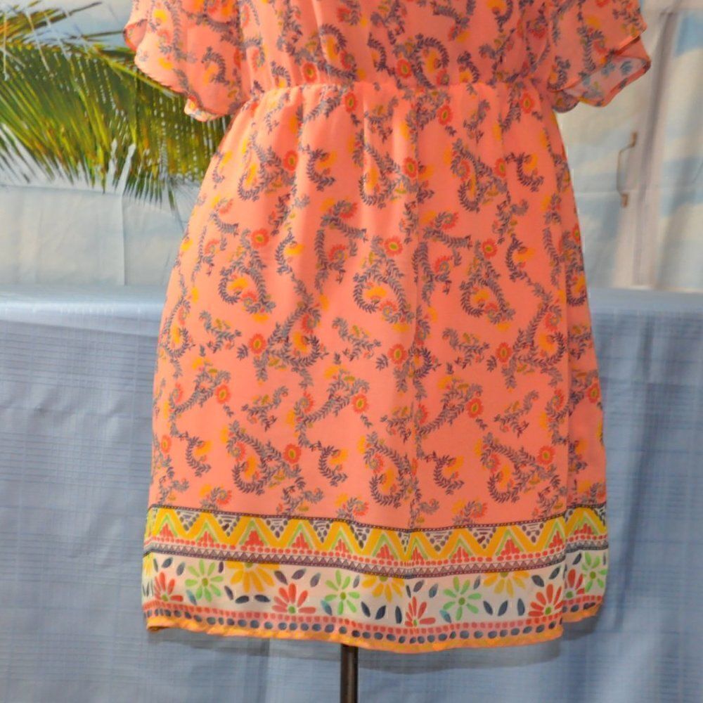 2/$10 Pink Owl Apparel Dress - Fully Lined 100% Polyester - Picture 3 of 4